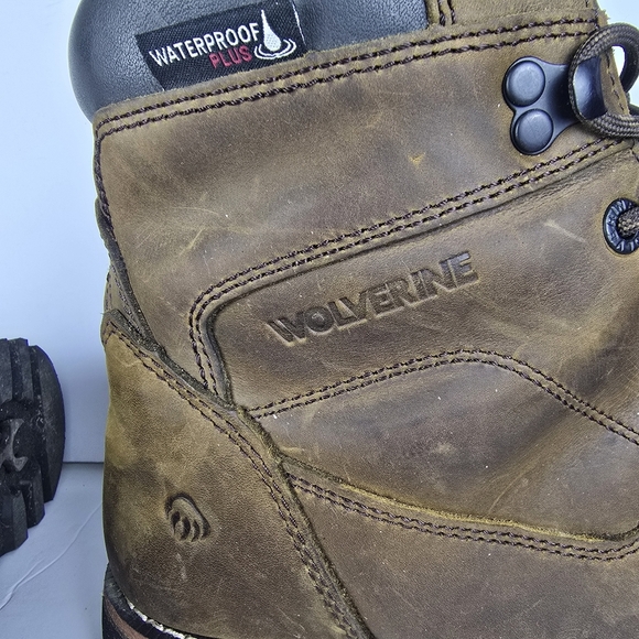 WOLVERINE BLACKTAIL MEN'S WORK 6"LACE UP BOOT Size 12EW Soft Toe Heavy Duty - Picture 10 of 13